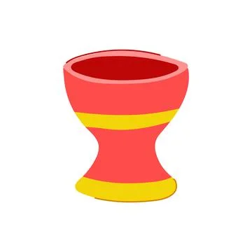 Plastic egg holder cartoon vector illustration Stock Illustration