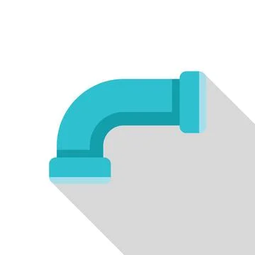 Plastic elbow pipe fitting connecting plumbing tubes Stock Illustration