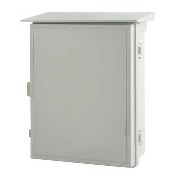 Plastic electric control box  isolated on white background Stock Photos