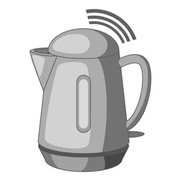 Plastic electric kettle with wi fi connection icon Ilustração Stock