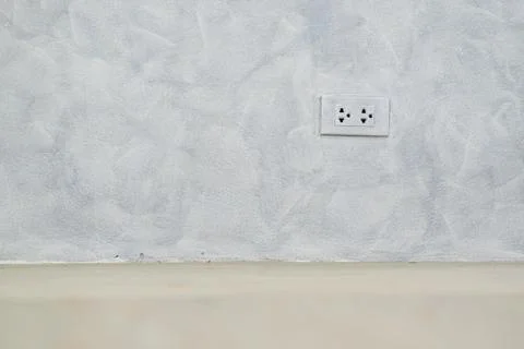 Plastic electric plug socket, ac outlet Foto stock