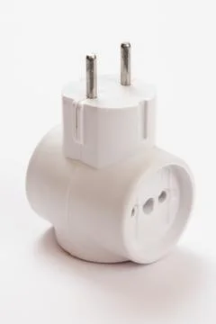 Plastic electrical tee on a white background. Stock Photos