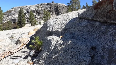 Plastic in the environment, backcountry trash and litter Stock Footage 95140383