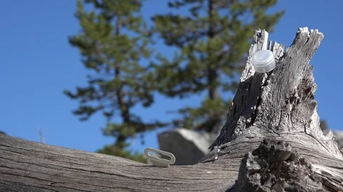 Plastic in the environment, plastic trash in nature Stock Footage 95140190