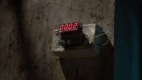 Plastic Explosive Bomb Countdown Stockbeeldmateriaal 338126333