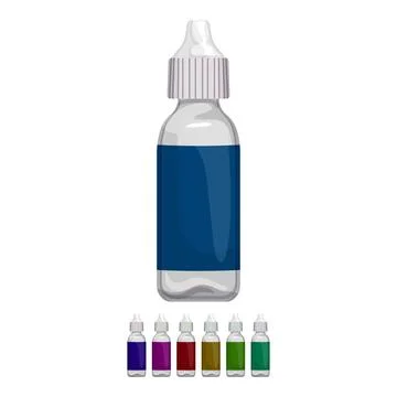 Plastic eye drop cartoon vector graphic Stock Illustration