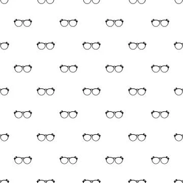 Plastic eyeglasses pattern seamless vector Stock Illustration