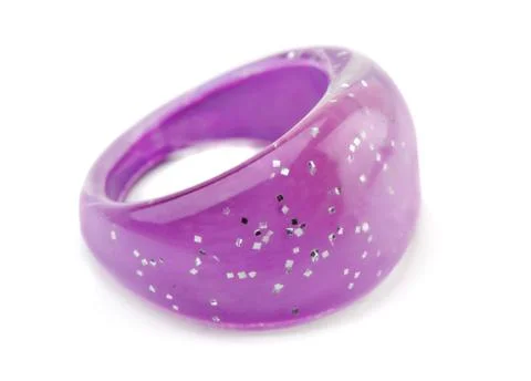 Plastic finger ring Foto stock