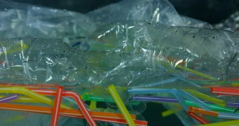 Plastic Floating On Top Of Water Causing Environmental Damage To Beautiful Sea  Stock Footage 113349215