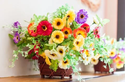 Plastic flower Stock Photos