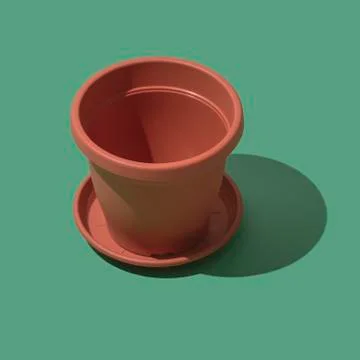 Plastic flower pot Stock Illustration
