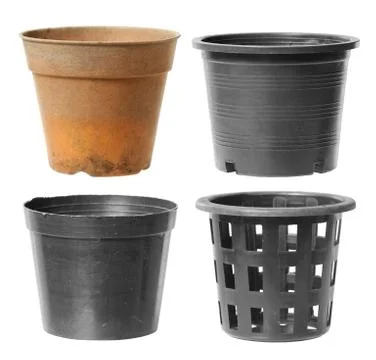 Plastic flowerpot Stock Photos
