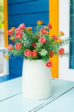 Plastic flowers Stock Photos