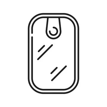 Plastic food container or package outline icon 스톡 일러스트