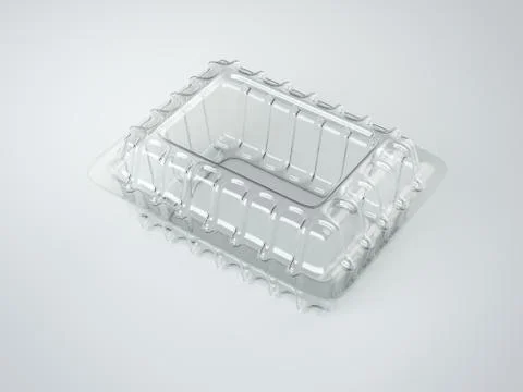 Plastic food package. 3d rendering Stock-Illustration