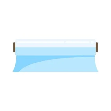 Plastic food wrap roll preserving freshness concept Stock Illustration