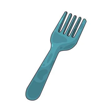 Plastic Fork illustration Stock Illustration