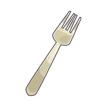 Plastic Fork illustration Stock Illustration