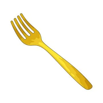 Plastic Fork illustration Stock Illustration