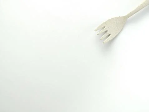 Plastic Fork isolated on white background Stock Photos