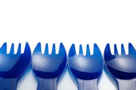 Plastic forks Stock Photos