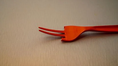 Plastic forks Foto stock