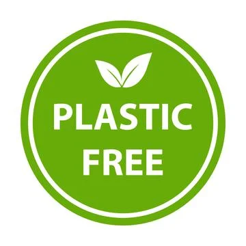Plastic free icon vector BPA free warranty packaging sign for graphic desig.. Stock Illustration