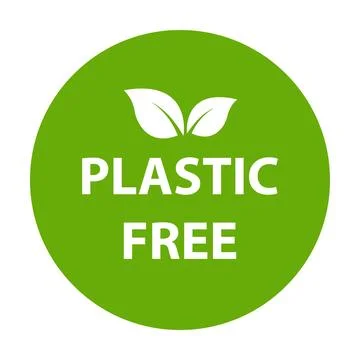 Plastic free icon vector BPA free warranty packaging sign for graphic desig.. Illustrazione stock