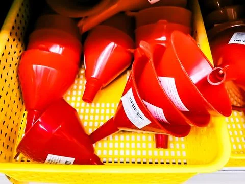 Plastic funnel Stock Photos