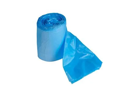 Plastic garbage bags roll with one bag partially opened Fotos de archivo