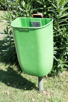 Plastic garbage bin Stock Photos