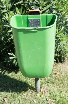 Plastic garbage bin Stock Photos