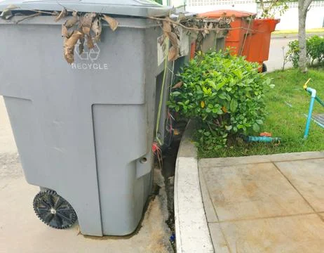 Plastic garbage bins, Stock Photos