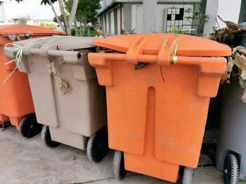 Plastic garbage bins, Stock Photos
