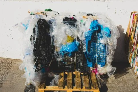 Plastic garbage collection Stock Photos