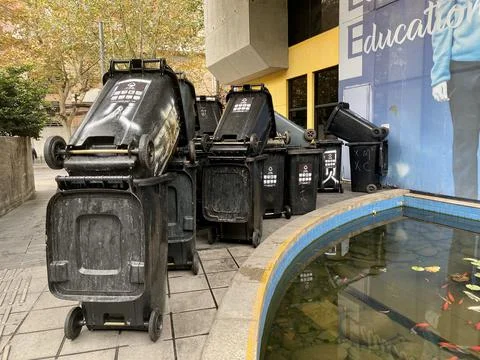 Plastic Garbage Container in China Stock Photos