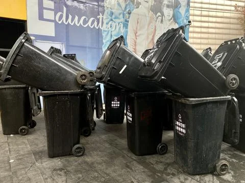 Plastic Garbage Container in China Stock Photos