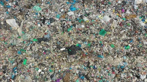 Plastic garbage dumped at landfill 스톡 동영상 108712792