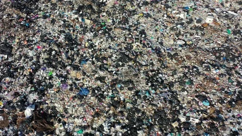 Plastic garbage dumped at landfill Stock Footage 125626505
