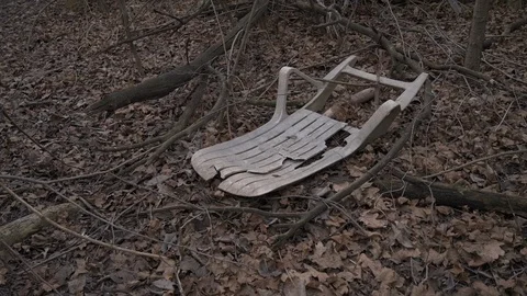 Plastic garbage in the forest Stock Footage 123435291