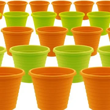Plastic garden pot Stock Photos