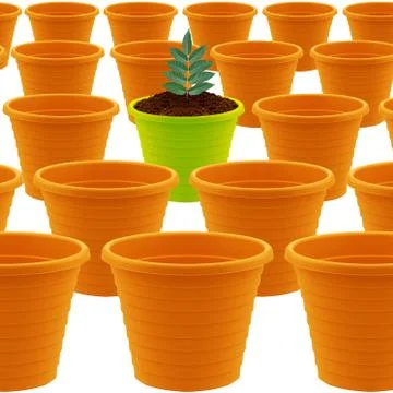 Plastic garden pot Stock Photos