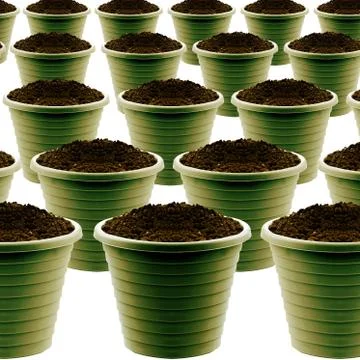 Plastic garden pot Stock Photos