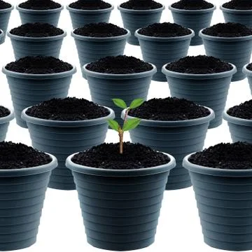 Plastic garden pot Stock Photos
