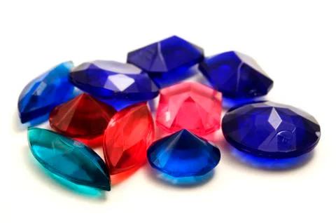 Plastic gemstones Stock Photos