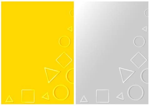 Plastic Geometric Shapes on Backgrounds Stock Illustration