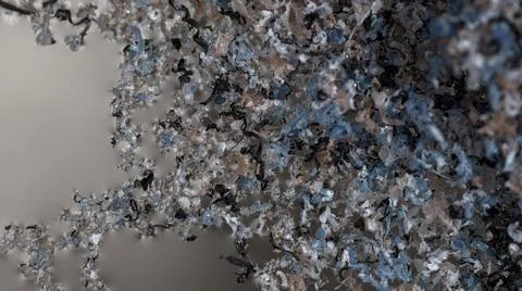 Plastic gets into the pond and gradually destroyed Stock Photos