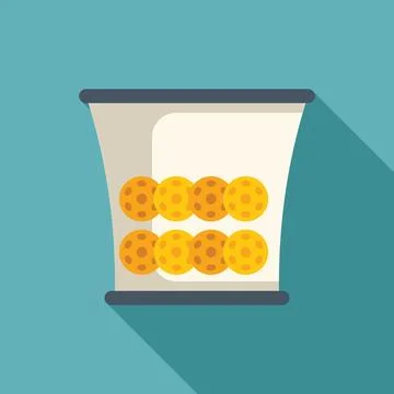 Plastic glass full of yellow golf balls for training Stock Illustration