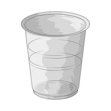 Plastic glass illustration Stock Illustration