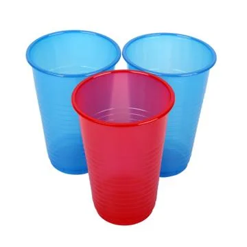 Plastic glasses Stock Photos